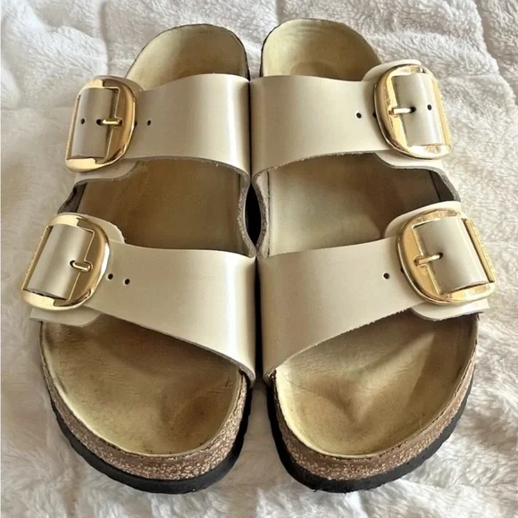 Birkenstock Women's Sandals with Gold Buckles - Picture 3 of 10